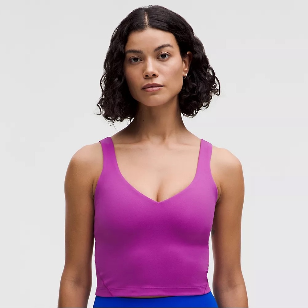 Lululemon Align Tank Top Light Support A/B Cup Yoga Vivid Plum Pink Purple Sz 0